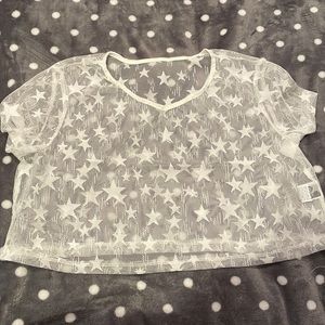White mesh star top